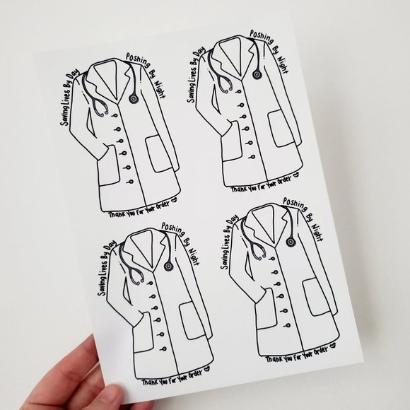 LB061 STICKERS Custom Poshmark Stickers Saving Lives by Day Poshing by Night - Picture 5 of 8